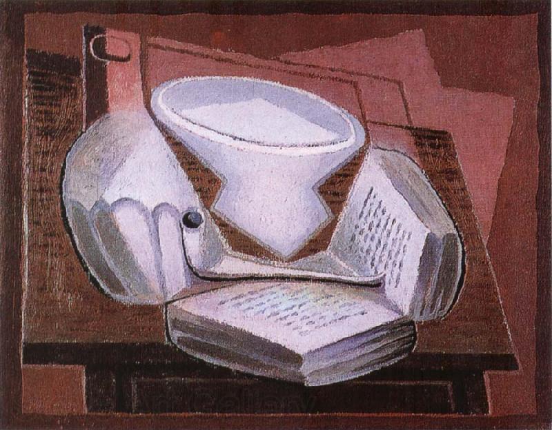 Juan Gris The Pipe on the book Spain oil painting art